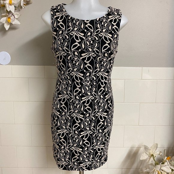 Woman Sleeveless Floral Bodycon Dress Size 4 - Picture 1 of 8